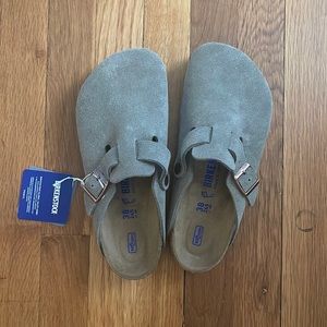 NIB NWT - Birkenstock Boston Taupe 38 - Regular Fit